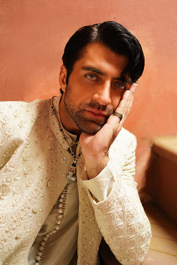 PORCELAIN WHITE SHERWANI